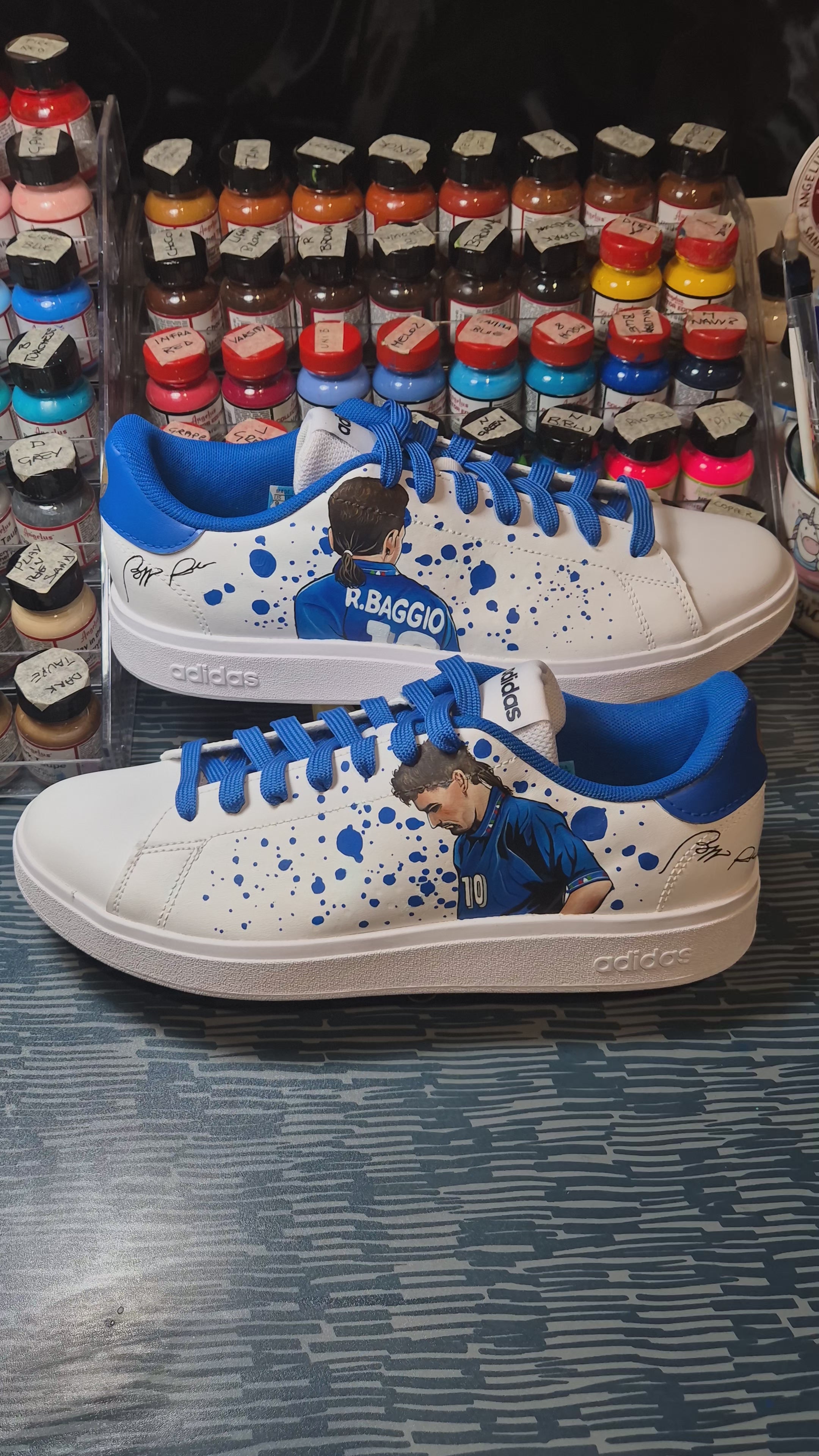 Sneakers dipinte a mano — Roberto Baggio