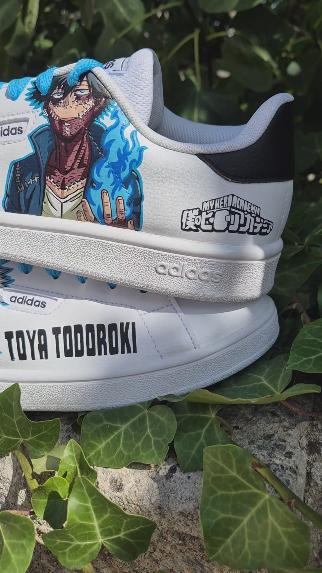 Sneakers dipinte a mano — Toya Todoroki & Dabi