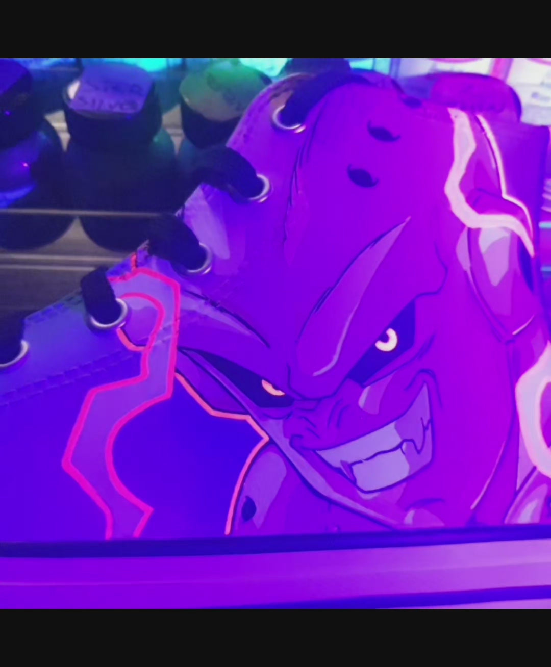 Converse in pelle dipinte a mano — Majin Buu Kid