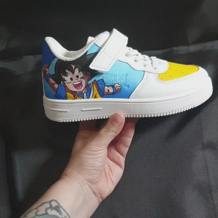 Sneakers bambino dipinte a mano — Goku Dragon Ball Daima