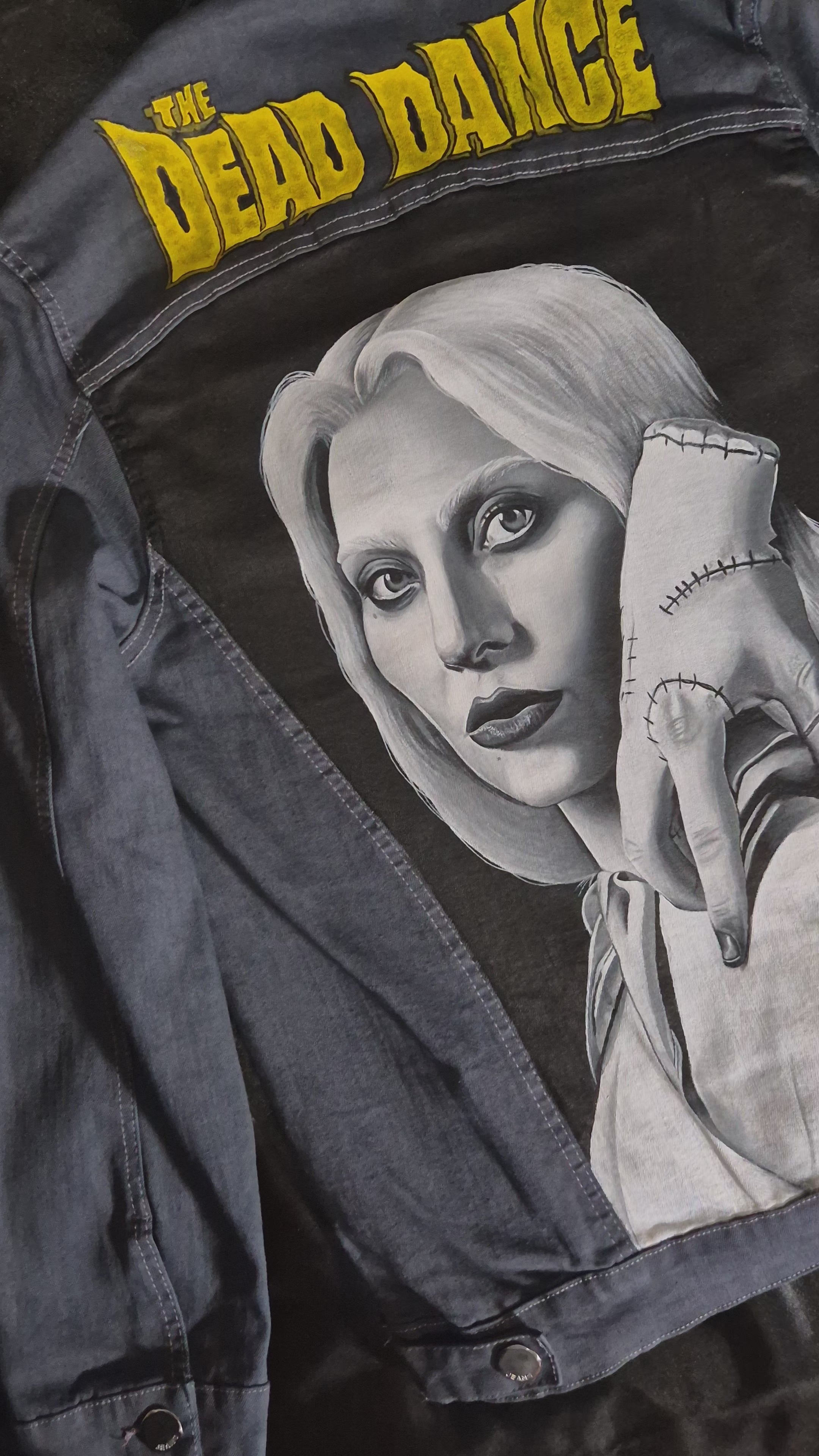 Giacca in denim dipinta a mano — Lady Gaga