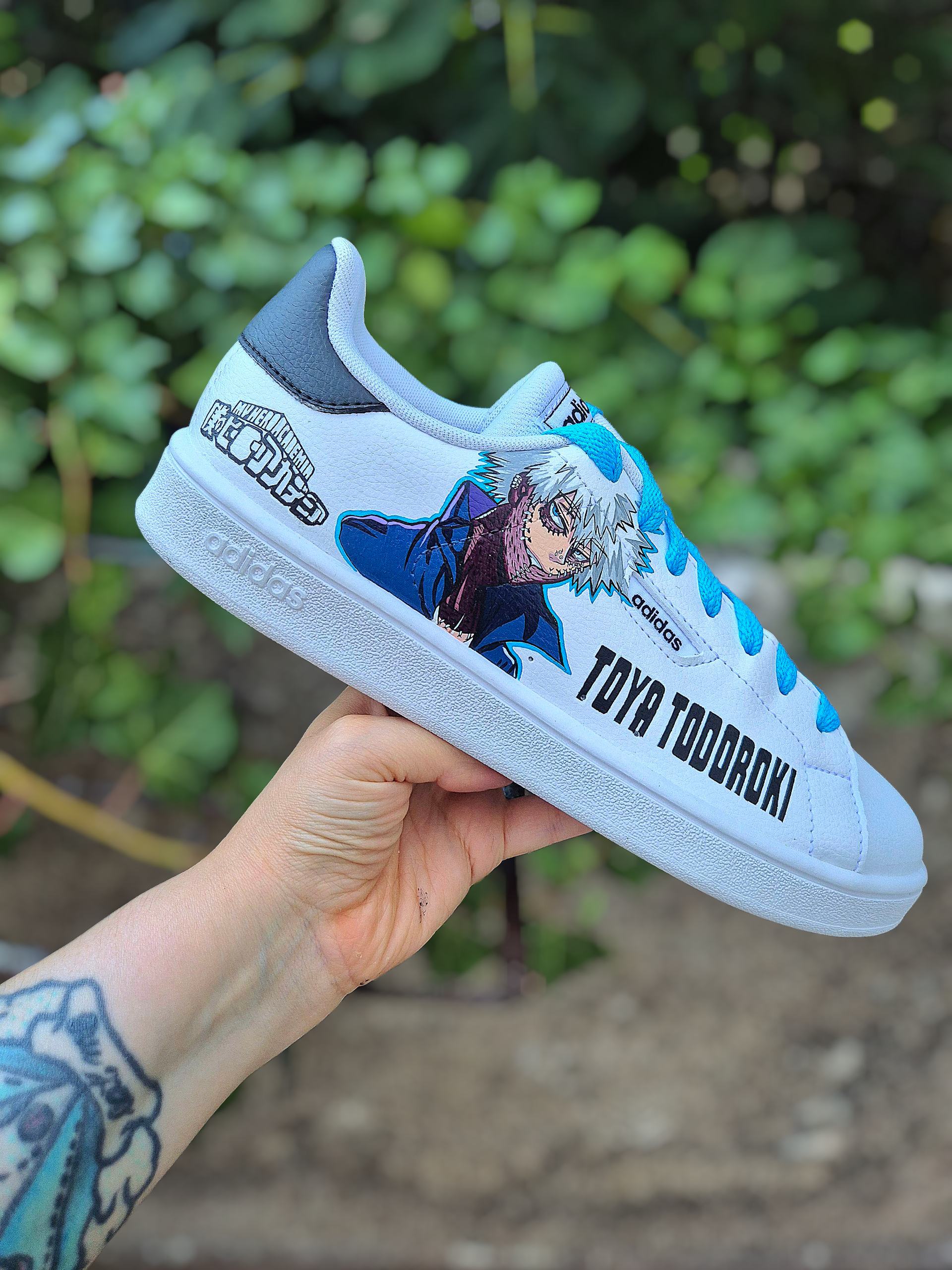 Sneakers dipinte a mano — Toya Todoroki & Dabi