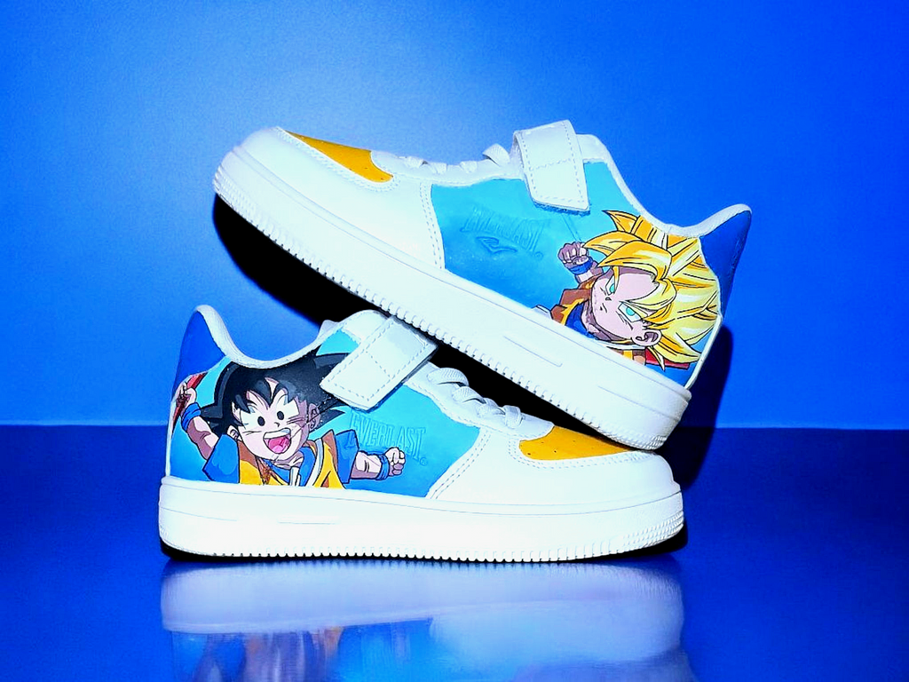 Sneakers bambino dipinte a mano — Goku Dragon Ball Daima