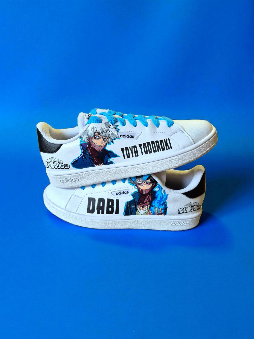 Sneakers dipinte a mano — Toya Todoroki & Dabi