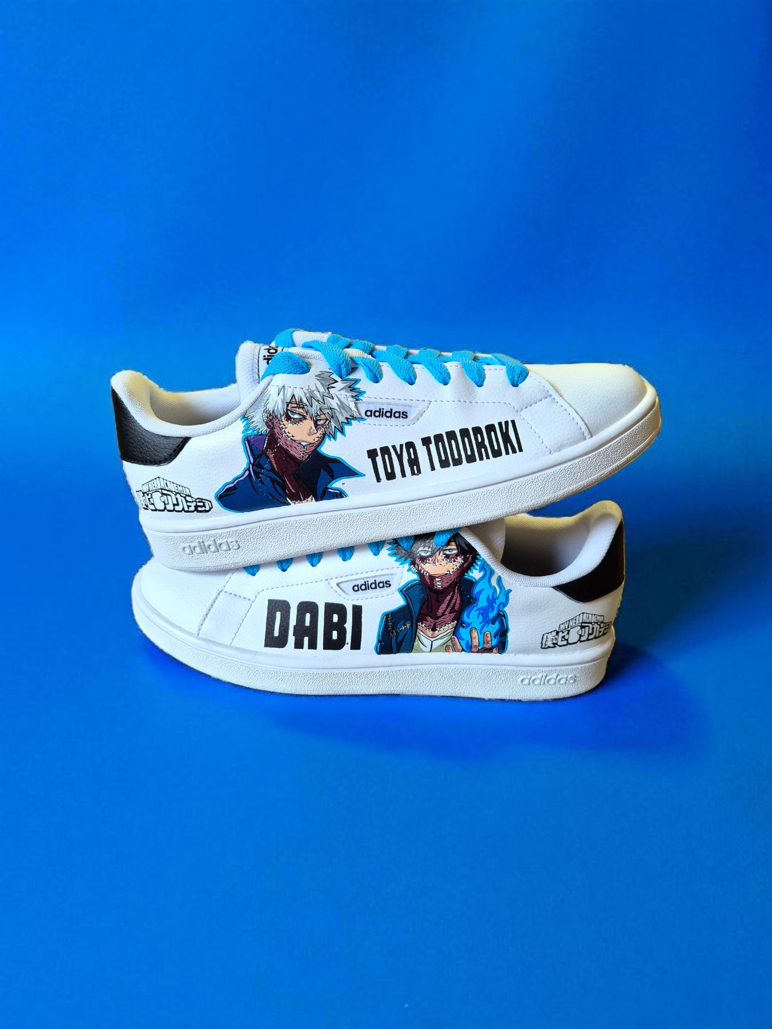 Sneakers dipinte a mano — Toya Todoroki & Dabi