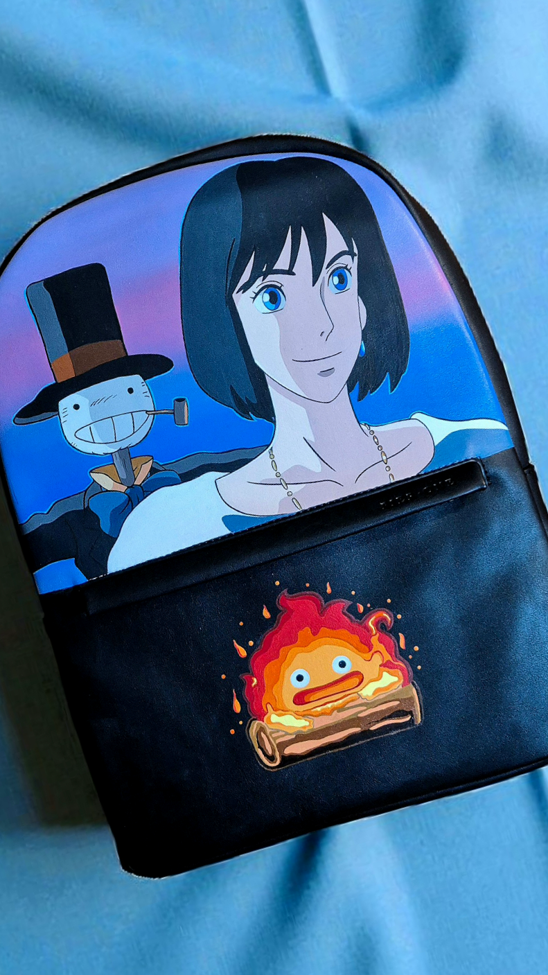 Zaino dipinto a mano — Howl del Castello Errante