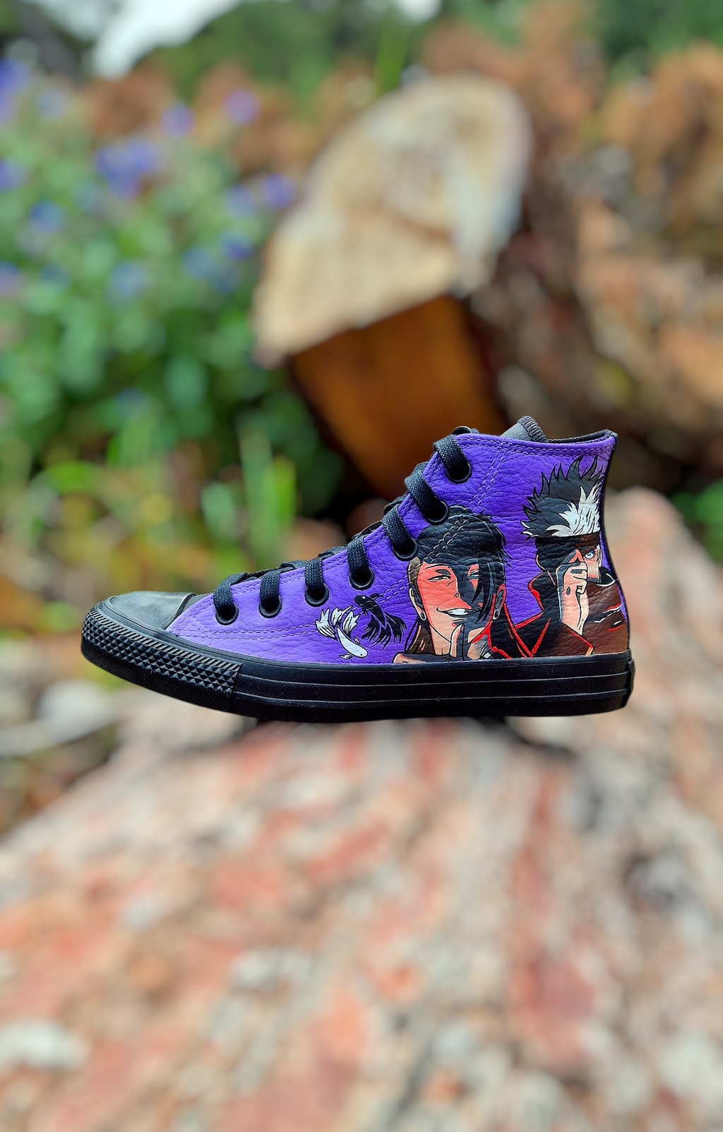 Converse Dark Matter Dipinte a Mano – Satoru Gojo & Suguru Geto | Jujutsu Kaisen