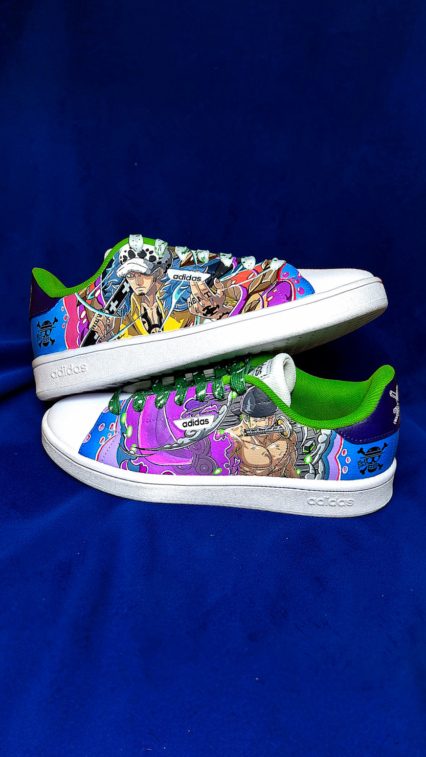 Sneakers dipinte a mano — Trafalgar Law & Roronoa Zoro