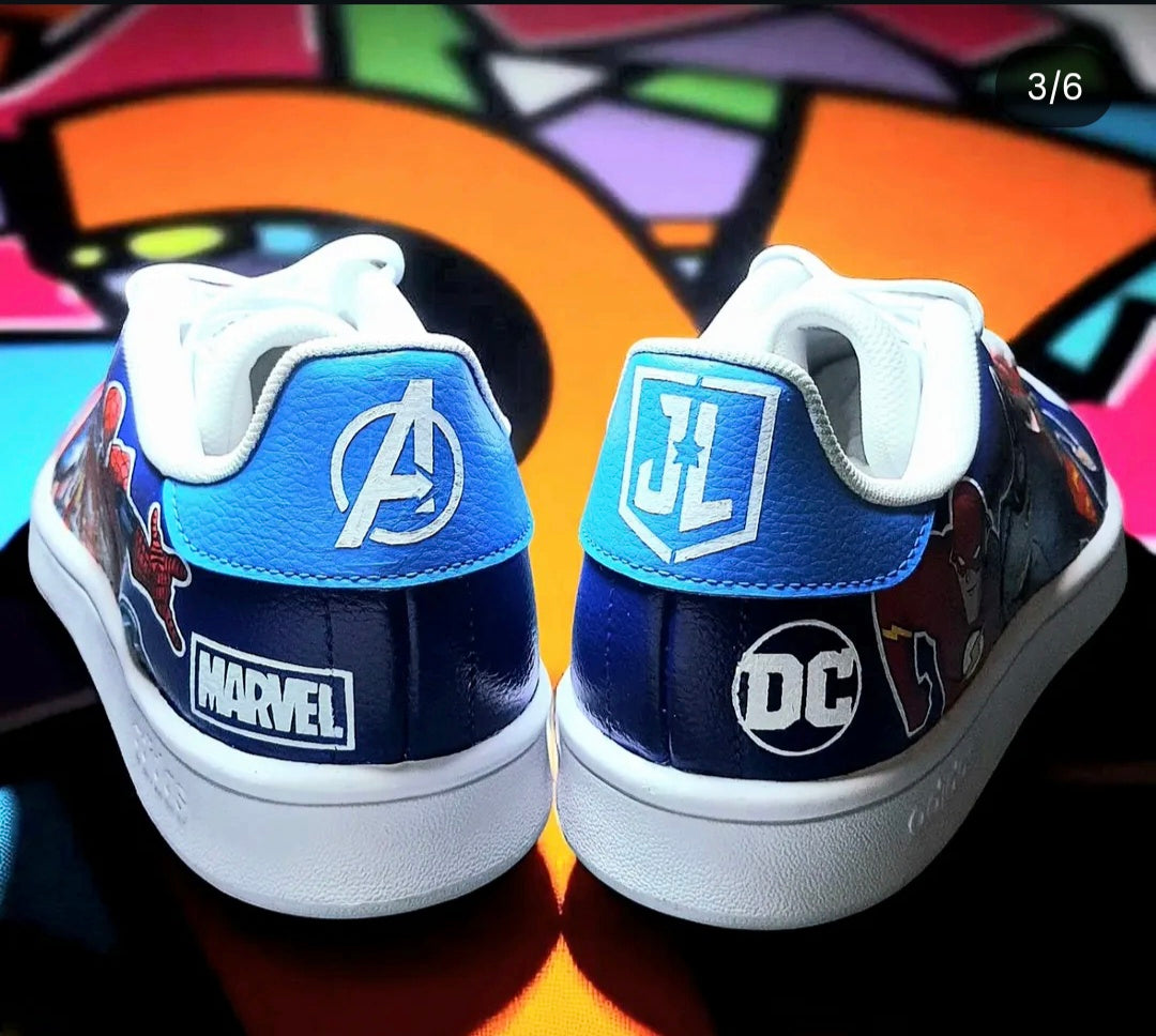 Sneakers dipinte a mano — Marvel & DC Superheroes