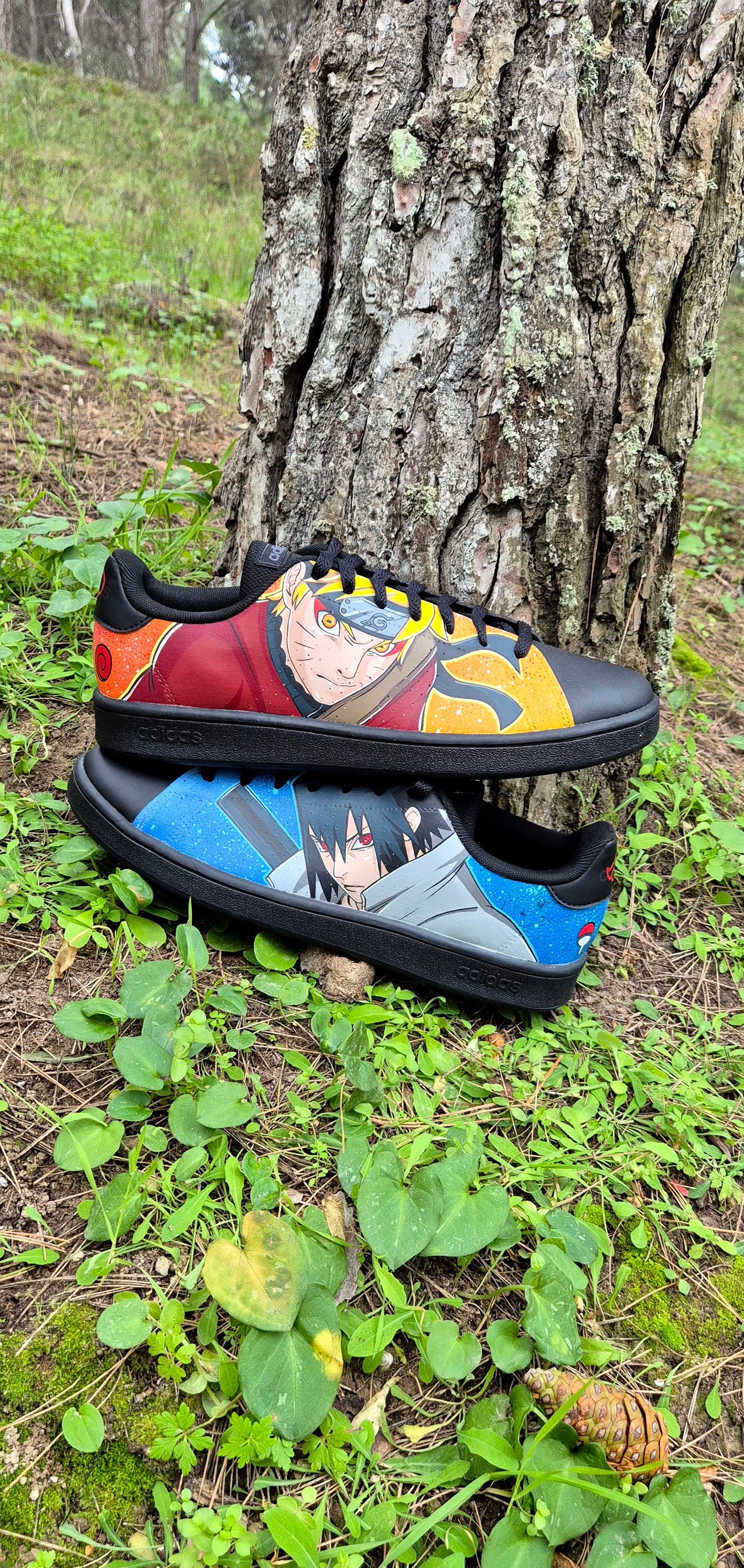 Sneakers dipinte a mano — Naruto Saggio & Sasuke