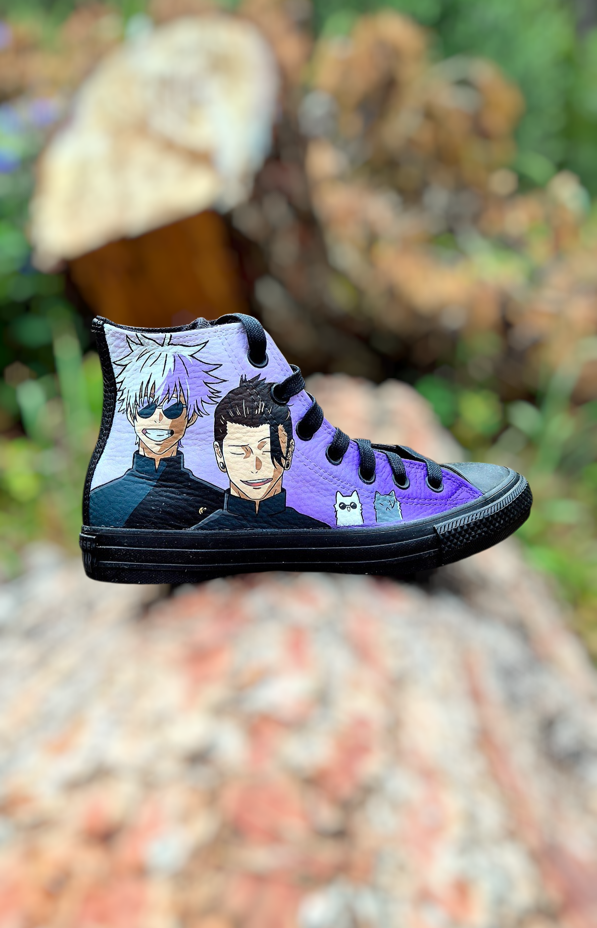Converse Dark Matter Dipinte a Mano – Satoru Gojo & Suguru Geto | Jujutsu Kaisen