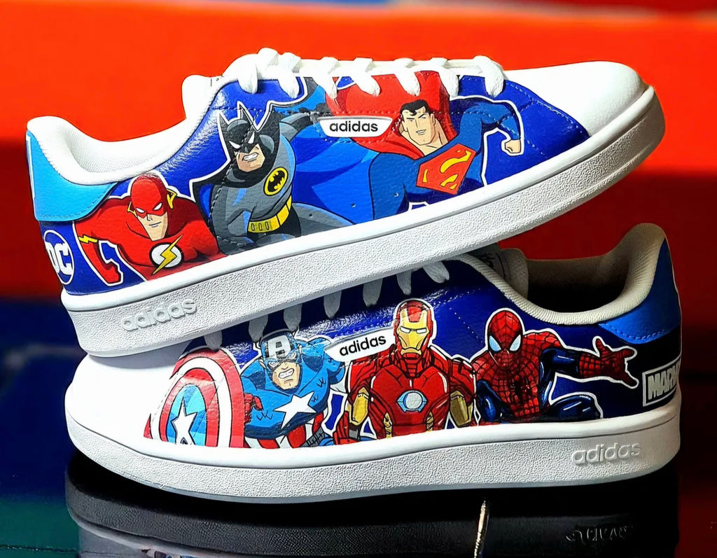 Sneakers dipinte a mano — Marvel & DC Superheroes