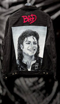 Giacca in Denim Dipinta a Mano – Tributo Michael Jackson