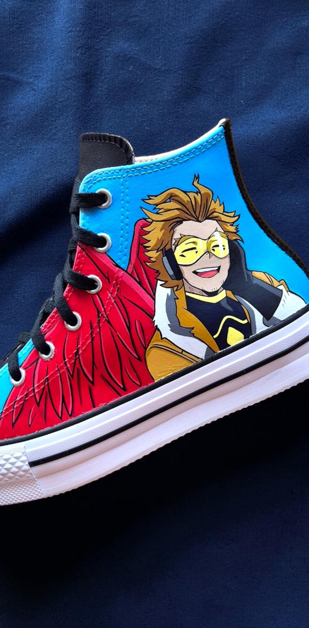 Converse All Star in pelle dipinte a mano — Hawks