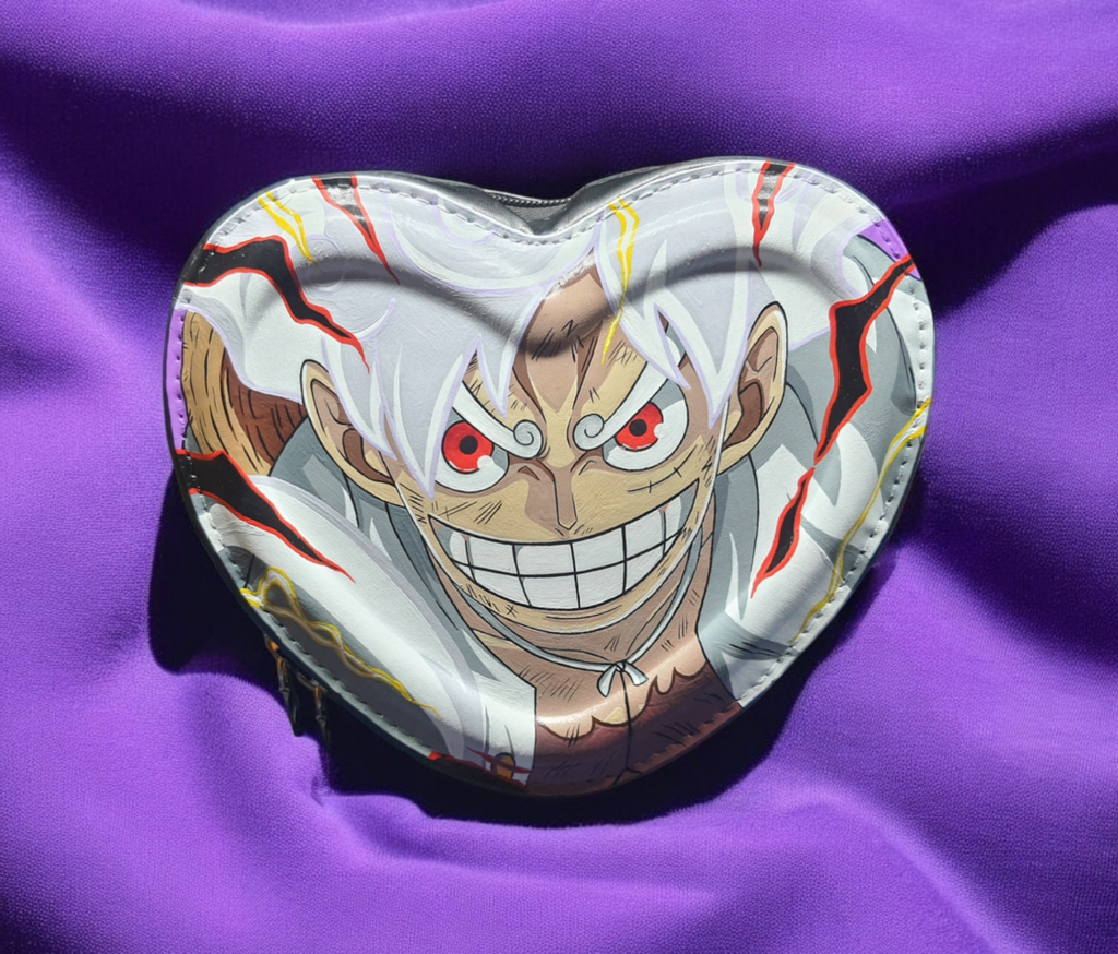 Borsa a cuore dipinta a mano — Luffy Gear 5