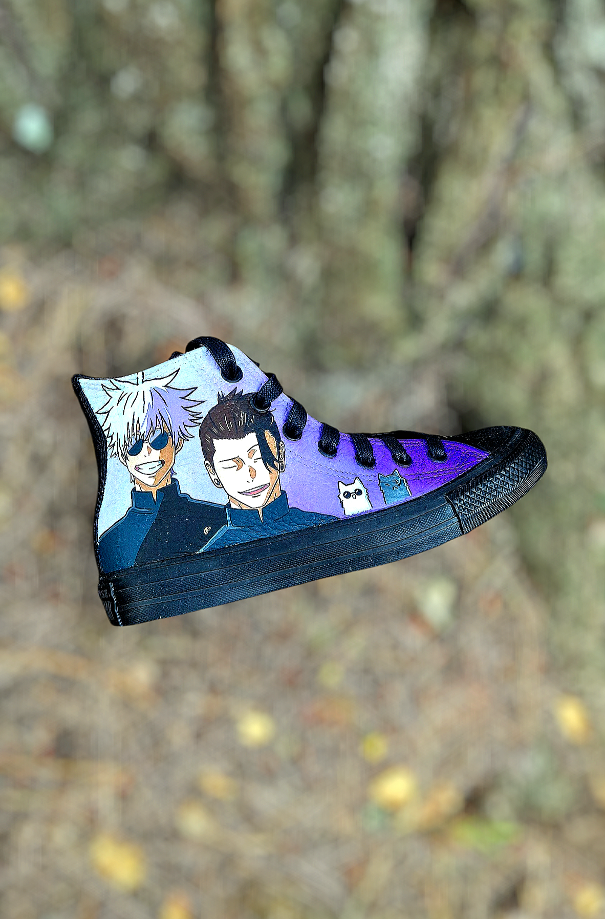 Converse Dark Matter Dipinte a Mano – Satoru Gojo & Suguru Geto | Jujutsu Kaisen